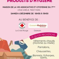 collecte vetement et produits hygiene