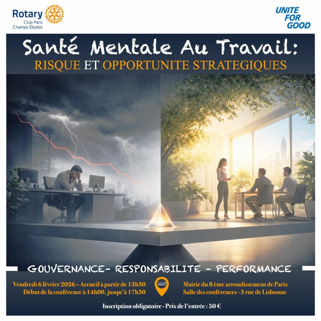 affiche conférence santé mentale au travail