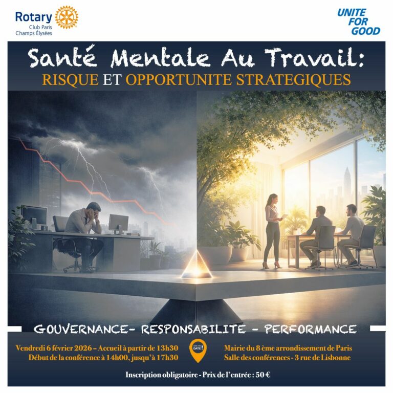 affiche conférence santé mentale au travail